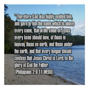 Philippians 2:9-11 WEBU Poster