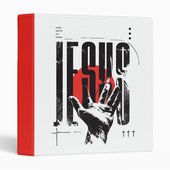Philippians 2:9 Name Above All Names Retro Grunge Binder (Front/Spine)
