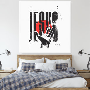Philippians 2:9 Name Above All Names Retro Grunge Canvas Print
