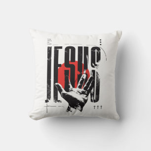 Philippians 2:9 Name Above All Names Retro Grunge Throw Pillow