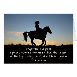 Philippians 3:13-14 Forgetting the past, Card