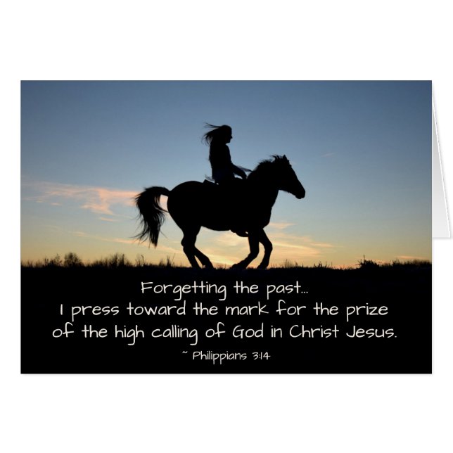 Philippians 3:13-14 Forgetting the past, Card (Front Horizontal)