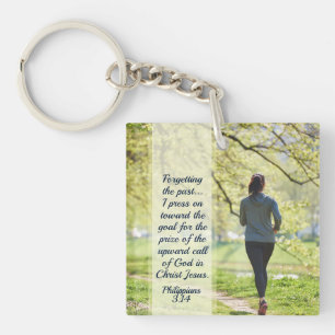 Philippians 3:13-14 Forgetting the Past Keychain