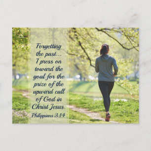 Philippians 3:13-14 Forgetting the Past Postcard