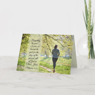 Philippians 3:13-14 I press on toward the goal Card