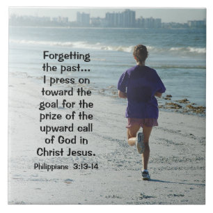 Philippians 3:13 Forgetting the Past, Bible Tile