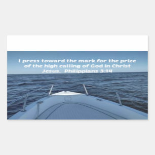 Philippians 3:14 I press toward the mark  Sticker
