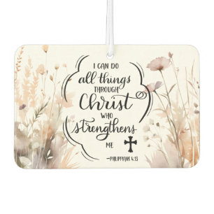 Philippians 4:13 All things through Christ Bible  Air Freshener