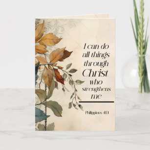 Philippians 4:13 All things through Christ Bible Card