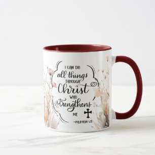 Philippians 4:13 All things through Christ Bible Mug