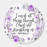 Philippians 4:13 Bible Scripture Purple Lavender
