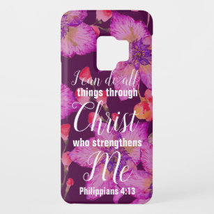 Philippians 4:13 Bible Verse Floral Case-Mate Samsung Galaxy S9 Case