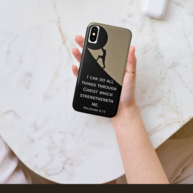 Philippians 4:13 Bible Verse Giant Stone Case-Mate Case-Mate iPhone Case (Creator Uploaded)
