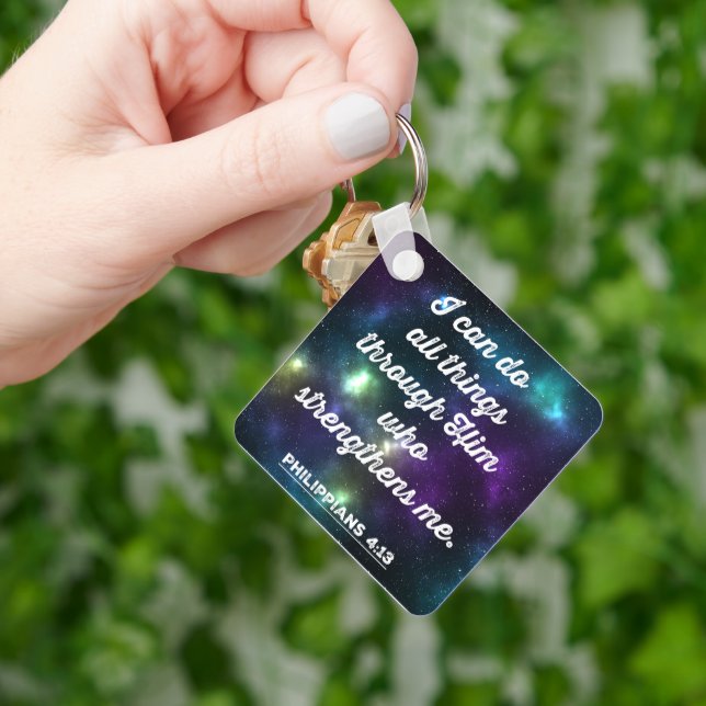 Philippians 4:13 Bible Verse Keychain (Hand)