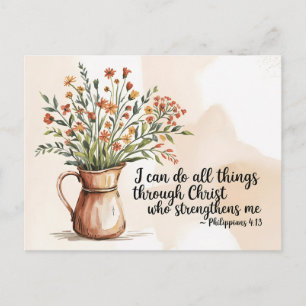 Philippians 4:13 Bible Verse Scripture Quote Postcard