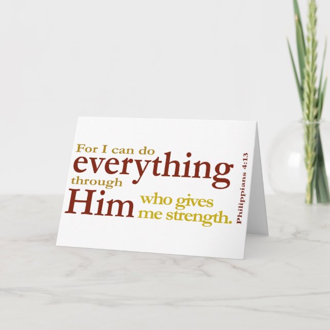 Philippians 4:13 card (Front)
