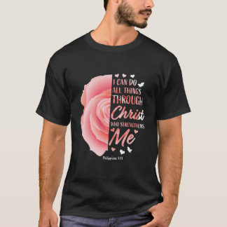 Philippians 4 13 Christian Bible Verse Religious T-Shirt