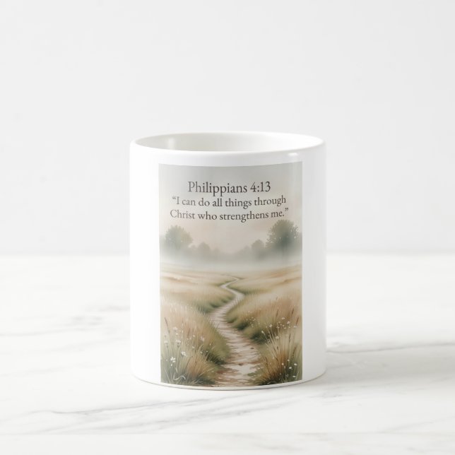 Philippians 4:13 Christian Coffee Mug (Center)