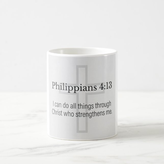 Philippians 4:13 Christian Coffee Mug (Center)