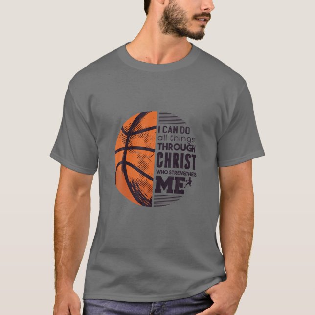 Philippians 4 13 I Can Do All Things Christian Bas T-Shirt (Front)