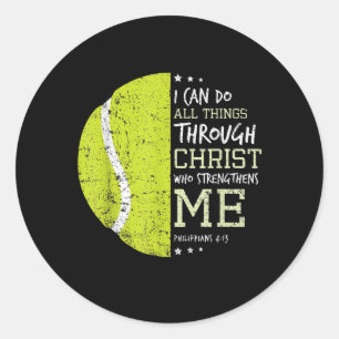 Philippians 4 13 I Can Do All Things Christian Ten Classic Round Sticker