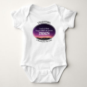 Philippians 4:13   I CAN DO ALL THINGS Custom Baby Bodysuit