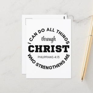 Philippians 4:13 I can do all things Scripture Postcard