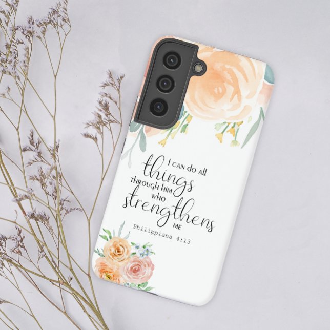 Philippians 4:13 I can do all things through him Samsung Galaxy S22 Case (Creator Uploaded)