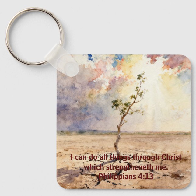 Philippians 4:13 Keychain (Front)