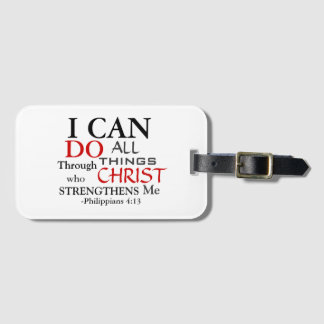 PHILIPPIANS 4:13 LUGGAGE TAG