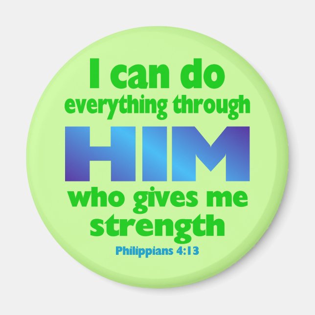 PHILIPPIANS 4 13 MAGNET (Front)