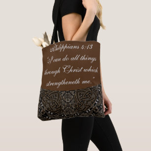 PHILIPPIANS 4:13 MOST POPULAR BACKGROUNDS TOTE BAG