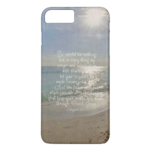 Philippians 4:13 Peace Bible Verse Beach Christian iPhone 8 Plus/7 Plus Case