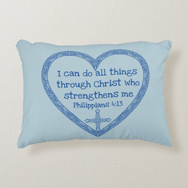 Philippians 4:13 Pillow (Front)