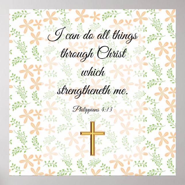 Philippians 4:13 Poster (Front)