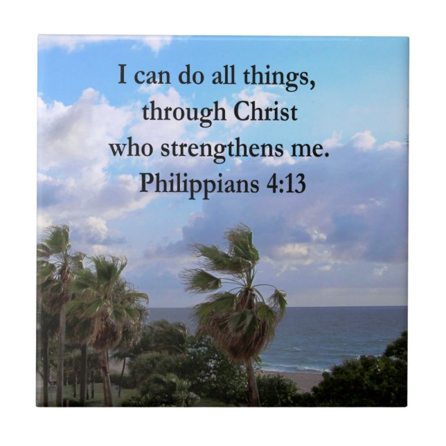 PHILIPPIANS 4:13 PRAYER TILE (Front)