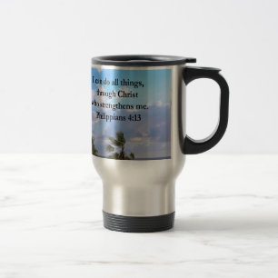 PHILIPPIANS 4:13 PRAYER TRAVEL MUG