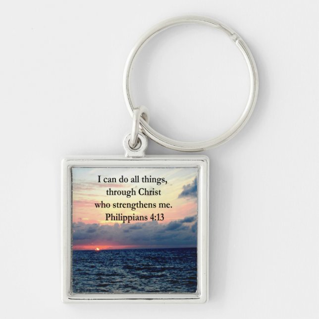 PHILIPPIANS 4:13 SUNRISE DESIGN KEYCHAIN (Front)