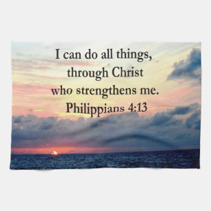 PHILIPPIANS 4:13 SUNRISE DESIGN KITCHEN TOWEL