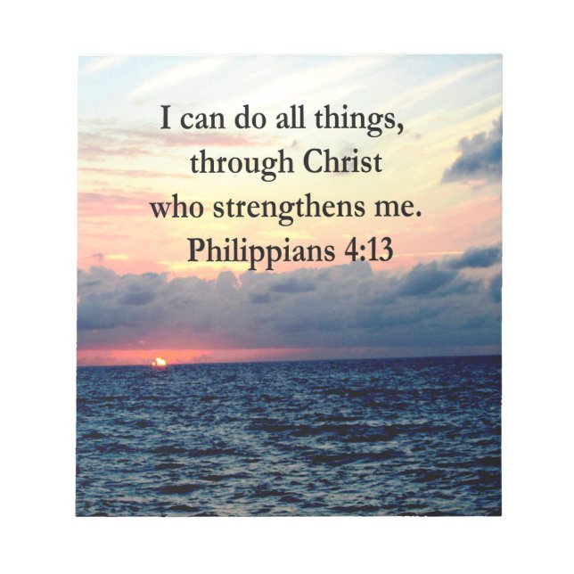 PHILIPPIANS 4:13 SUNRISE DESIGN NOTEPAD (Front)