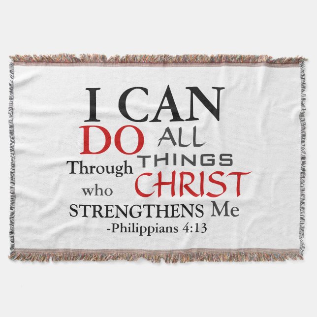 PHILIPPIANS 4:13 THROW BLANKET (Front)
