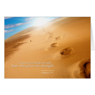 Philippians 4:13 Verse Desert Footsteps Strength