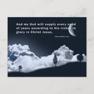 PHILIPPIANS 4:19 POSTCARD