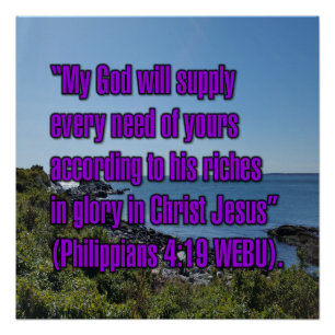 Philippians 4:19 WEBU Poster