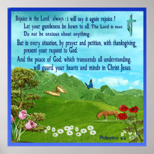 Philippians 4:4 Scripture poster