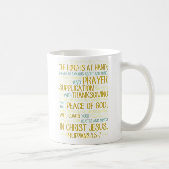 Philippians 4:5-7 Mug (Right)