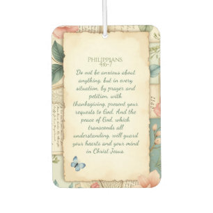 Philippians 4:6–7 Christian Encouragement Gift  Air Freshener