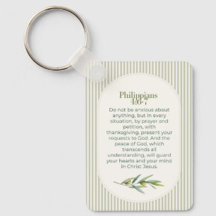 Philippians 4:6–7 Christian Encouragement Gift Keychain