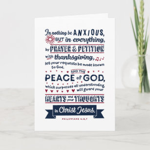 Philippians 4:6, 7 holiday card