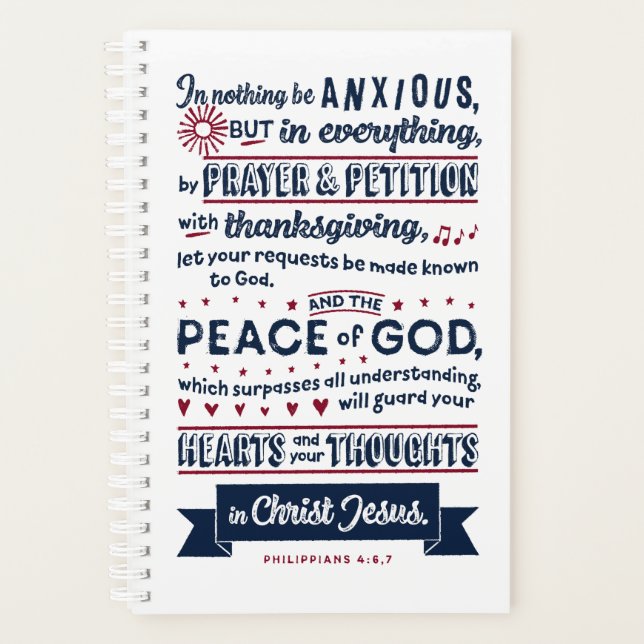 Philippians 4:6, 7 planner (Front)